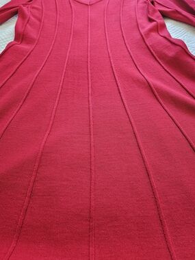 Nina Leonard - Fringe Sleeve Sweater Party Dress